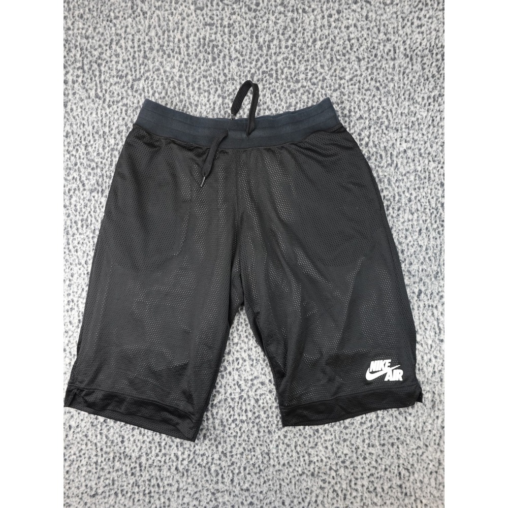 Nike Air Mesh Reversible Basketball Shorts Mens Large Black 646274 Drawstring